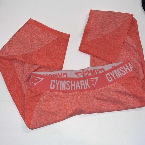Gymshark Pants Womens Small Pink Flex Legging Peach Coral Capri Athletic Active - Picture 6 of 7